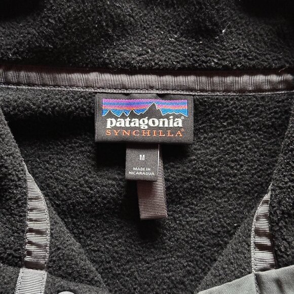 patagonia black synchilla fleece pullover - Picture 4 of 4